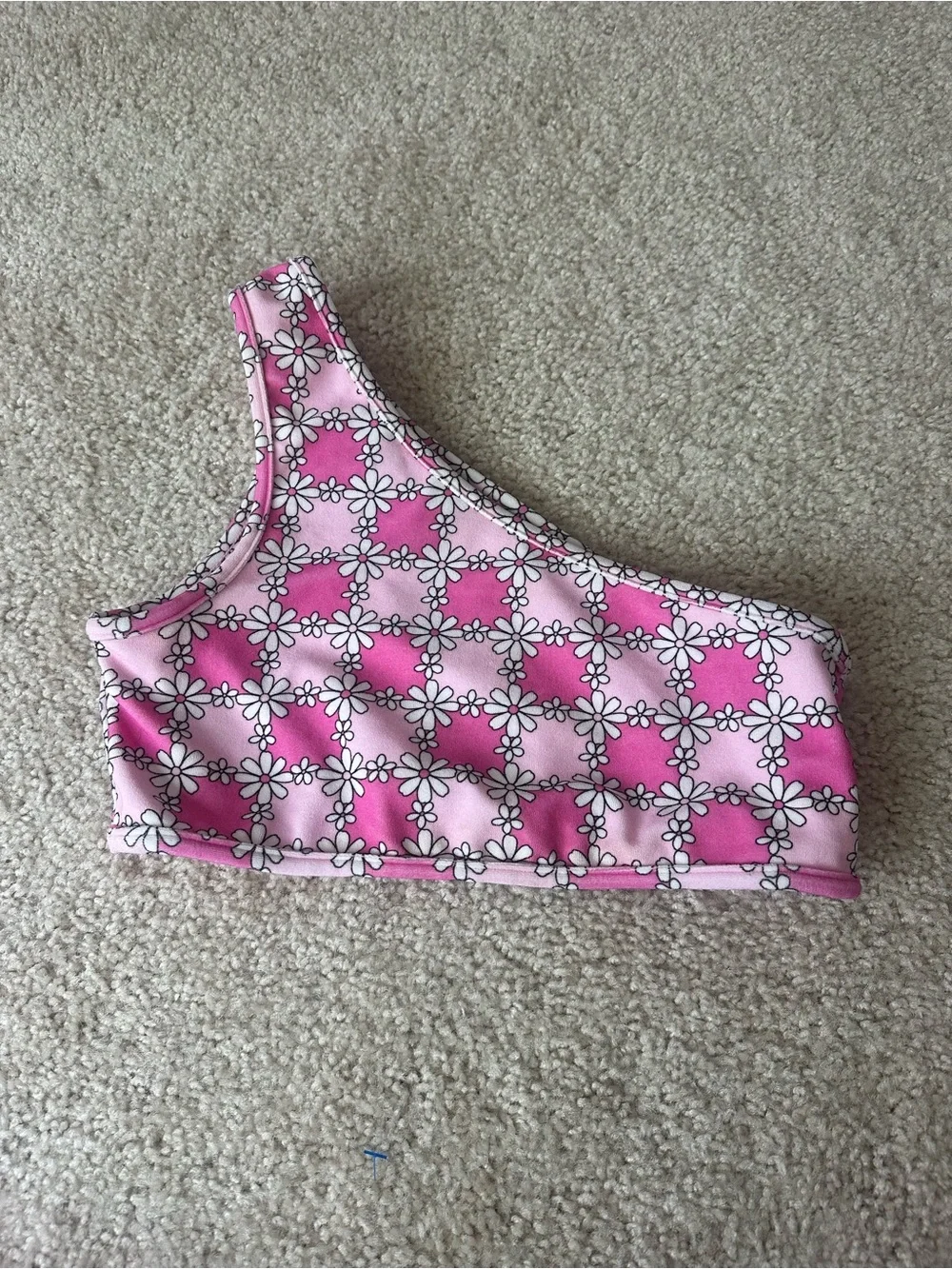 frankies bikinis syd terry one shoulder bikini top size medium